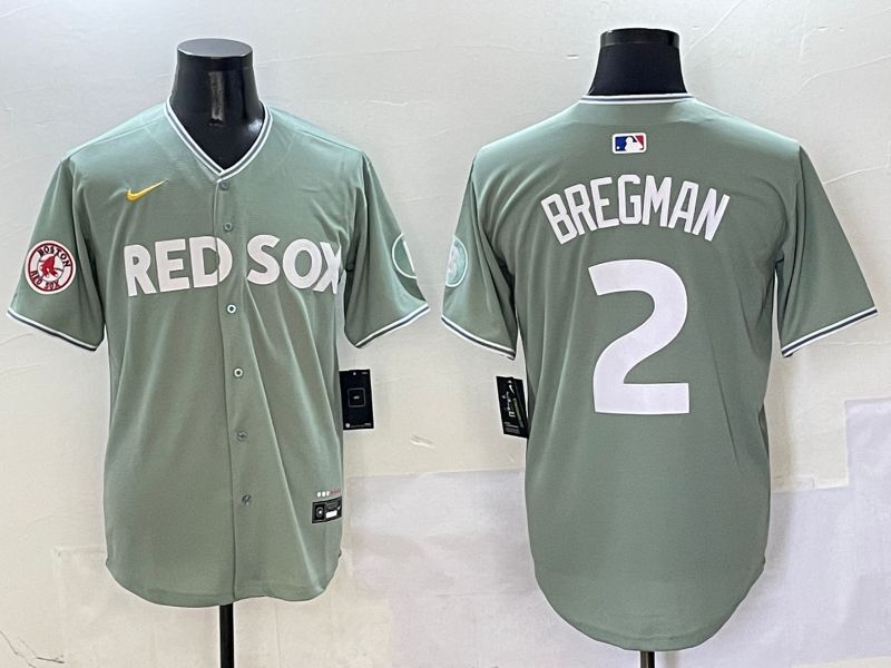 Men Boston Red Sox #2 Bregman Green Joint Name Game Nike 2025 MLB Jersey style 6->boston red sox->MLB Jersey